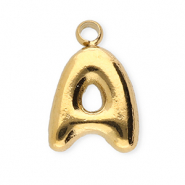 Colgantes Acero Inox letra A Dorado