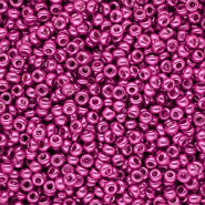 Rocalla cristal 8/0 (3mm) Fucsia rosado metálico brillante