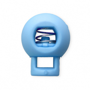 Fornituras coloridas abalorio stopper para cord&oacute;n bola Azul claro