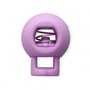 Fornituras coloridas abalorio stopper para cord&oacute;n bola Lila