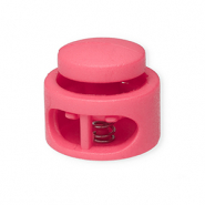 Fornituras coloridas abalorio stopper para cordón redondos Rosa