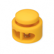 Fornituras coloridas abalorio stopper para cord&oacute;n redondos Naranja tropical