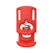 Fornituras coloridas abalorio stopper para cordón rectángulo Rojo