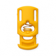 Fornituras coloridas abalorio stopper para cord&oacute;n rect&aacute;ngulo Naranja tropical