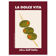 BY31® Tarjetas para joyería "La dolce vita" Rojo burdeos-blancuzco-verde oliva-naranja