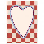 BY31® Tarjetas para joyería corazón Crema-rojo-rojoburdeos-azul claro