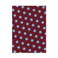 BY31® Tarjetas para joyería con puntos Rojo caoba-azul claro