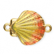 Fornituras Acero Inox entrepieza esmalte concha Dorado-amarillo-rosa