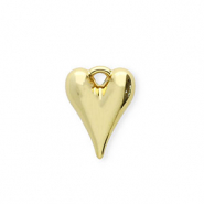 Colgantes acr&iacute;licos coraz&oacute;n Dorado