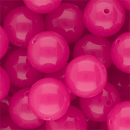 DQ&reg; Abalorios acr&iacute;licos 18 mm brillante Rosa magenta