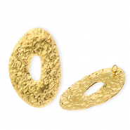 Colgantes Acero Inox &oacute;valo Dorado
