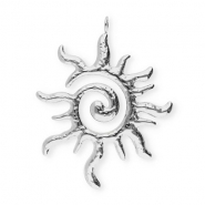 Colgantes Acero Inox sol el espiral Plateado