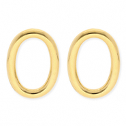 BY31® Pendientes Acero Inox óvalo Dorado