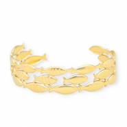 Pulseras Acero Inox bangle pez Dorado