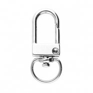Fornituras acero inox anilla de llavero 32mm Plateado