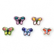 Abalorios de cer&aacute;mica mariposa Multicolor