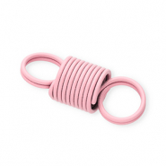 Fornituras coloridas conector de resorte en espiral Rosa claro