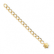 BY31&reg; Fornituras Acero inox extenci&oacute;n set de cadena flor Dorado