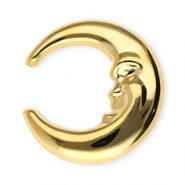 Broches llamativos in acero inox luna Dorado