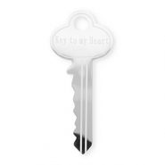 Broches llamativos in acero inox ilave ''Key to my heart'' Plateado
