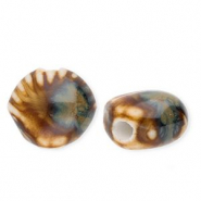Abalorios de cerámica concha Marrón oscuro
