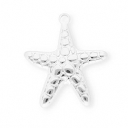 Colgantes Acero Inox estrella de mar Plateado