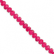 Abalorios faceteados disco 6x5mm Rosa cerise