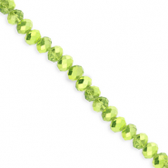 Abalorios faceteados disco 4x3mm Verde-revestimiento pearl shine