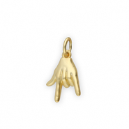 Metal TQ lat&oacute;n colgante "I love you" Dorado