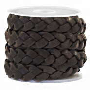 Cuero DQ auténtico y ante DQ Cuero DQ plano trenzado10mm