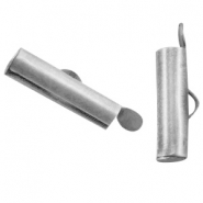 Terminal cil&iacute;ndrica DQ 15x6mm Plata vieja (sin n&iacute;quel)