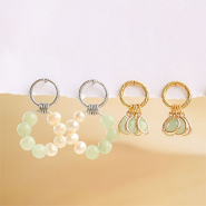 Set de inspiraciones Ponte en marcha con pendientes de acero inoxidable redondos con perno