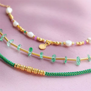 Set de inspiraciones Pulseras de inspiración con abalorios y separadores metálicos DQ