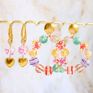 Set de inspiraciones Diseño de pendientes coloridos con abalorios de cristal  