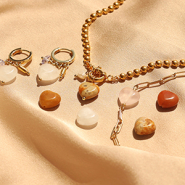 Set de inspiraciones Manos a la obra con las piedras naturales de corazones