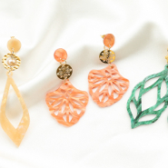 Set de inspiraciones Cómo diseñar pendientes elegantes con colgantes de resina  