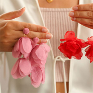 Nuevo  ¡Compra ya! Pendientes trendy con flores y lazos