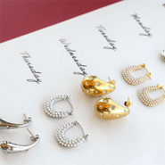 Nuevo Nuevos pendientes de acero inoxidable brillantes