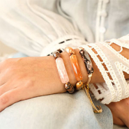 Set de inspiraciones Cree joyas únicas con entrepiezas de piedra natural