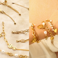 Nuevo  Pulseras acero inox y gancho de pulsera