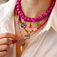 Set de inspiraciones Crear collares divertidos con colgantes de acero inox esmaltados