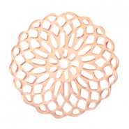 Entrepiezas bohemias redondas 15mm oro rosado