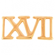 Entrepieza metálico DQ Romano #16 "XVI" oro rosado (sin níquel)
