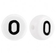 Abalorios acr&iacute;lico n&uacute;mero 0 blanco
