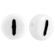 Abalorios alfabeto acr&iacute;lico letra I blanco