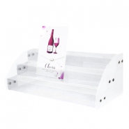 Expositor de joyería 3-niveles transparente