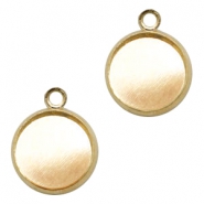 Colgante/engaste metálico para cabuchón 12mm oro (sin níquel)