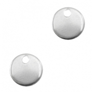 Colgantes de acero inox 8mm plateado