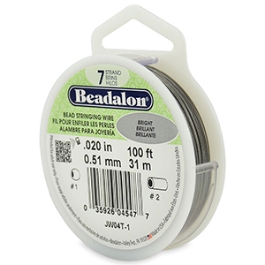 Hilo para enfilar Beadalon7 hilos 0.51mm Acero inox brillante