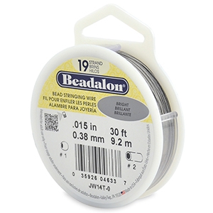 Hilo para enfilar Beadalon19 hilos 0.38mm Acero inox brillante